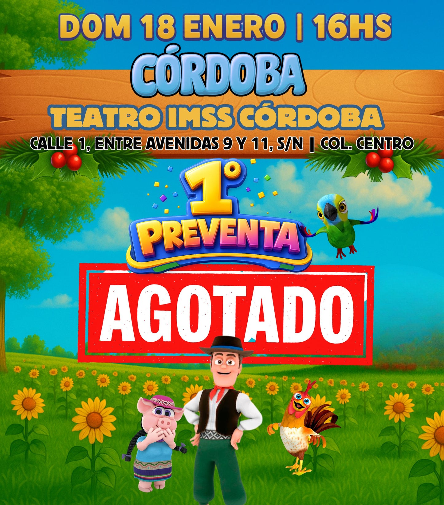 1°PRE-VENTA| La Granja de Zenón en CÓRDOBA-VERACRUZ/ 🗓️18 ENERO|16hs