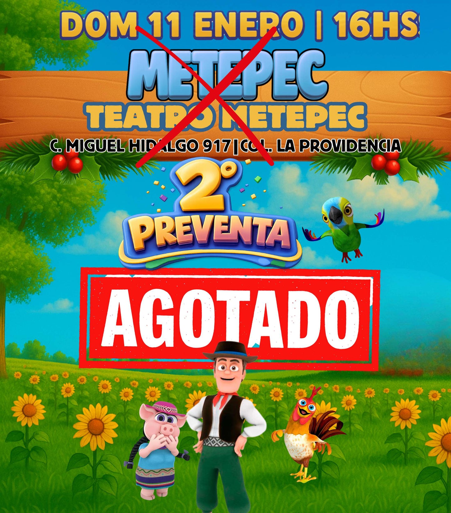 2°PRE-VENTA| La Granja de Zenón en METEPEC-EDOMEX/ 🗓️11 ENERO|16hs