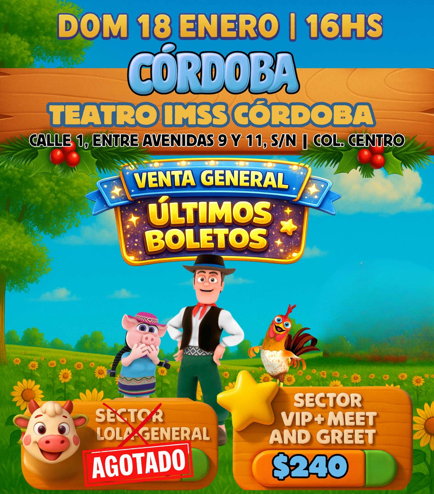 La Granja de Zenón – Córdoba, Veracruz | Dom 18 de enero · 16:00 hs