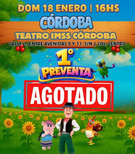 1°PRE-VENTA| La Granja de Zenón en CÓRDOBA-VERACRUZ/ 🗓️18 ENERO|16hs